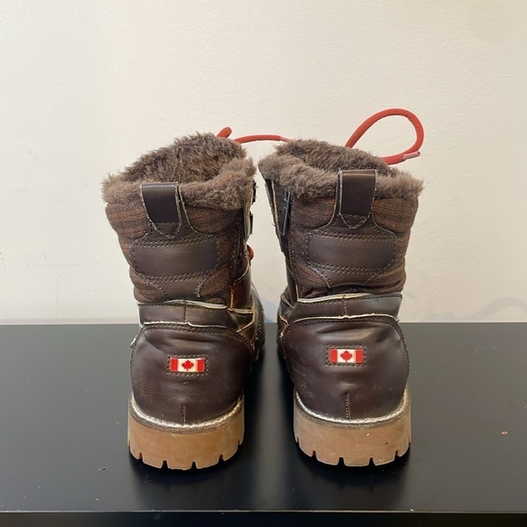 Pajar Canada kids winter boots 4.5 brown waterproof seam-sealed Tex-membrane - Picture 8 of 13